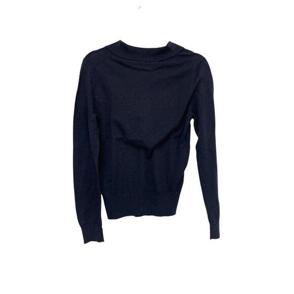 Massimo Dutti Women Polo Sweater S Blue Wool Collared Pullover 5615/610 NWT - Picture 4 of 8